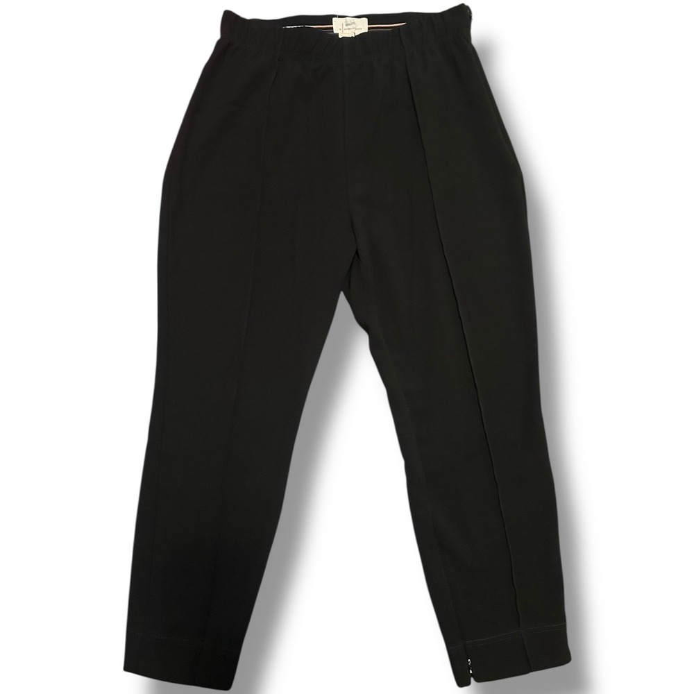 by Anthropologie Black Ankle‎ Pants Womens LP Stretch Slim Workwear Minimalist